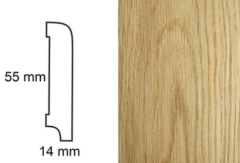 Listwa przypodłogowa fornirowana lakierowana CP55 (230 cm x 5,5 cm x 1,4 cm) dąb