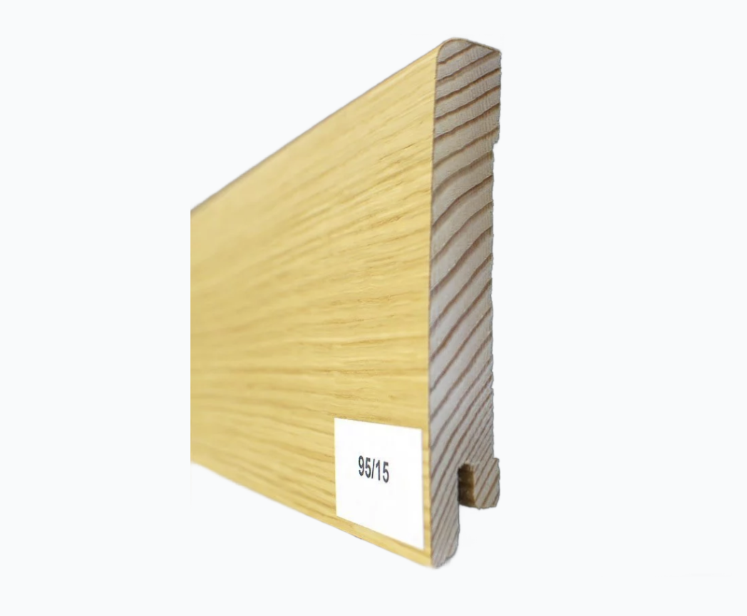 Drewniana listwa przypodłogowa lakierowana 95/15 (240 cm x 9,5 cm x 1,5 cm) Orzech Amerykański