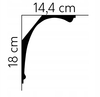 Listwa przysufitowa biała MDB103 wym. 200 x 14 x 18 cm, z ProFoam
