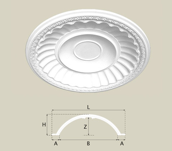 Rozeta, dekoracja sufitowa Creativa R-04