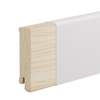 PRÓBKA 20 CM - Listwa przypodłogowa świerkowa 80x18 mm – biała Polyblend