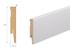 PRÓBKA 20 CM - Listwa przypodłogowa MDF - PRIMA 10cm - Biała Premium