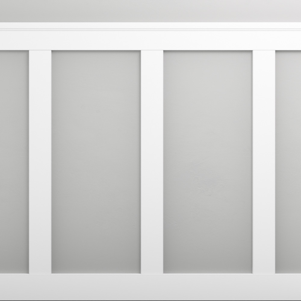 Lakierowana boazeria angielska PRIME-1, zestaw listew boazeryjnych MDF - wymiary 200 x 127 cm