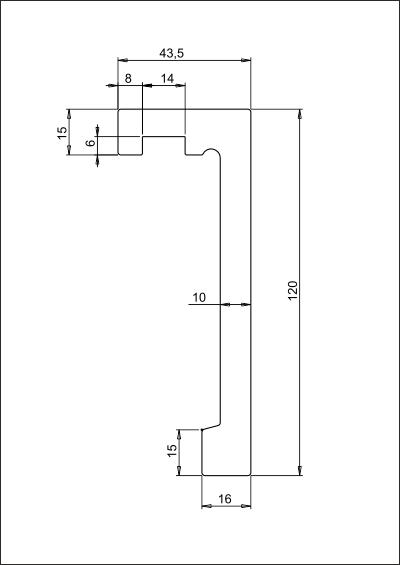 LK-03 CZARNA Maskownica do Karnisza, listwa gzymsowa Creativa LIGHTBLOCKER