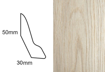 Listwa przypodłogowa fornirowana nielakierowana LP60 (240 cm x 5 cm x 3 cm) dąb