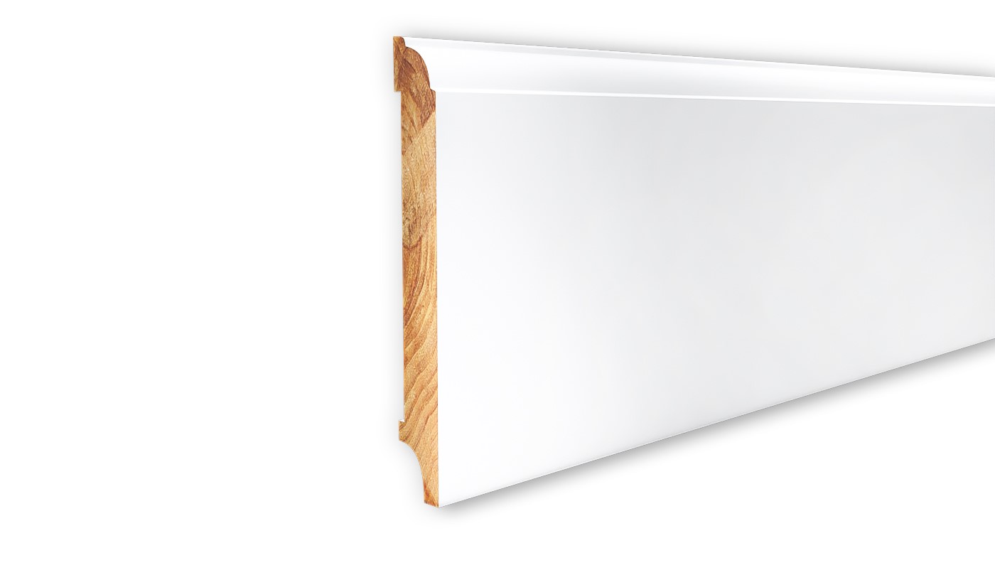 Listwa przypodłogowa drewniana lakierowana AGAT 120 (240 cm x 12 cm x 1,6 cm) iglaste