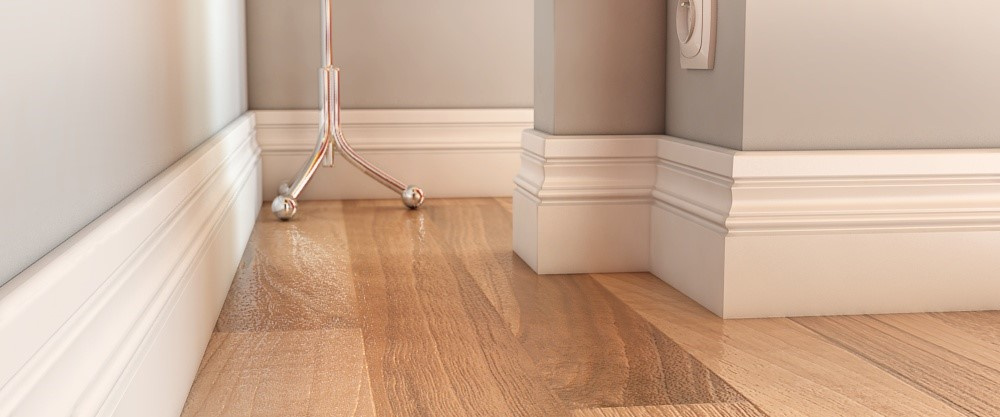 Listwa przypodłogowa MDF PLUS biała F4 (262 cm x 12 cm x 1,8 cm) wilgocioodporna lakier półmatowy RAL 9003