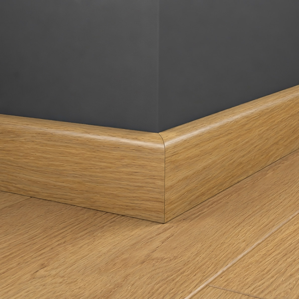 PRÓBKA 20 CM - Listwa przypodłogowa drewniana 70x15 mm - dąb lakierowany
