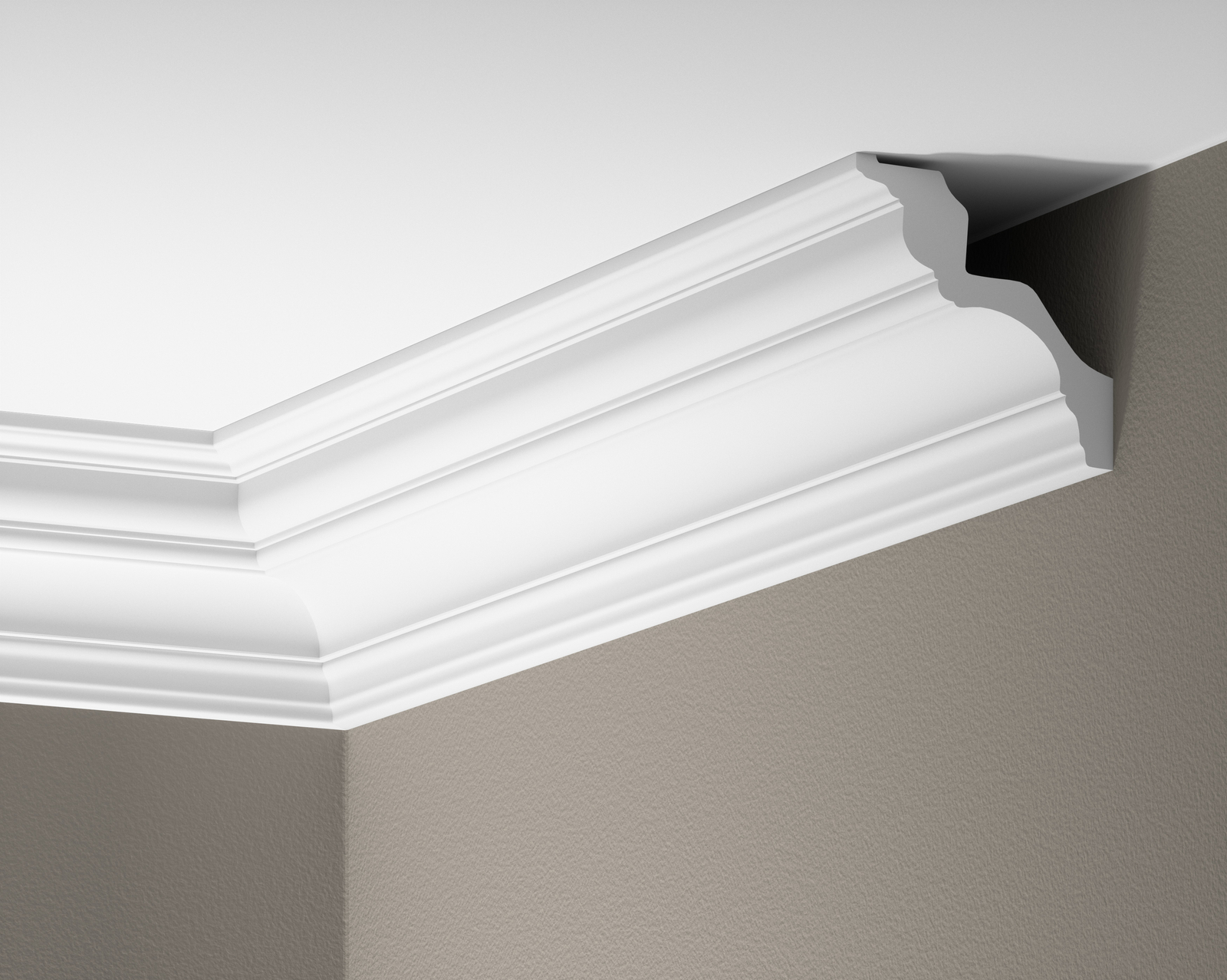 Listwa gzymsowa gładka Creativa LGG-53, wym. 10.4 x 10.2 x 240 cm