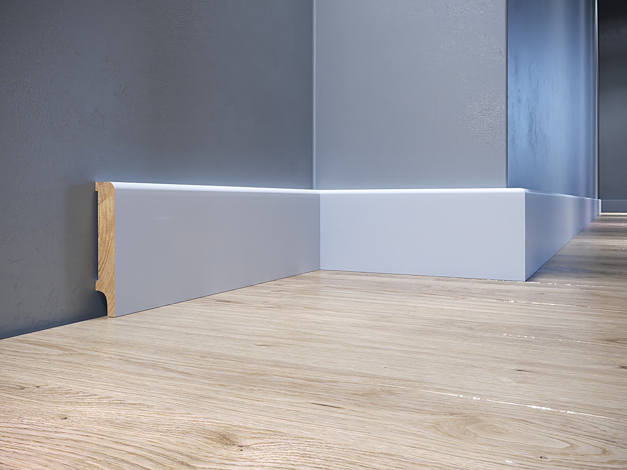 Listwa przypodłogowa drewniana lakierowana LAPIS 70 (240 cm x 7 cm x 1,6 cm) iglaste