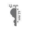 Listwa ścienna biała Creativa LNG-08, wym. 4.1 x 1.5 x 240 cm