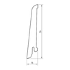 PRÓBKA 20 CM - Listwa przypodłogowa drewniana 8 cm - dąb europejski lakierowany