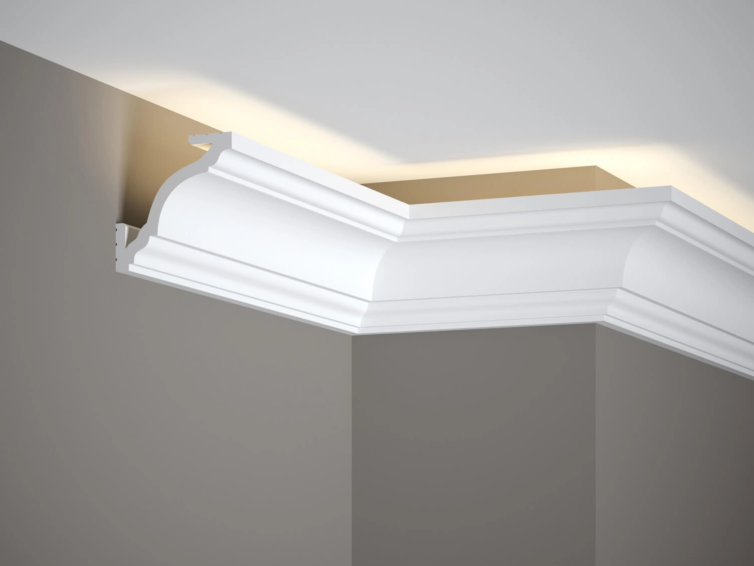 Listwa sufitowa wielofunkcyjna MD213 wym. 200 x 8.1 x 8.1 cm, z PolyForce