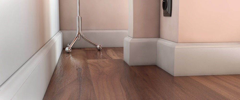 Listwa przypodłogowa MDF Plus Wzór F5 (262 cm x 8 cm x 1,6 cm) biała wilgocioodporna lakierowana półmat