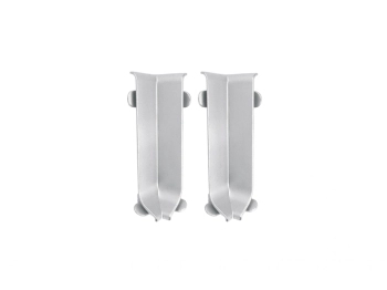 Narożnik wewnętrzny listwy podłogowej Creativa LP80 odcień aluminium -2 szt