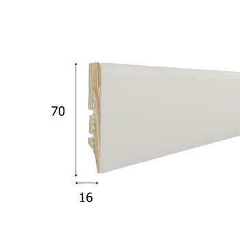 Listwa przypodłogowa drewniana lakierowana PW70 (220 cm x 7 cm x 1,6 cm) iglaste