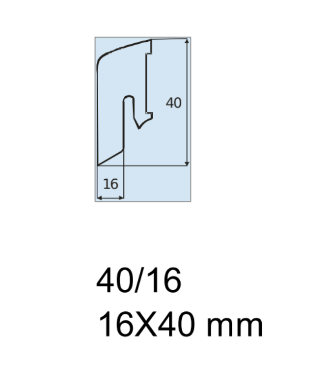 Drewniana listwa przypodłogowa lakierowana 40/16 (240 cm x 4 cm x 1,6 cm) DĄB EUROPEJSKI