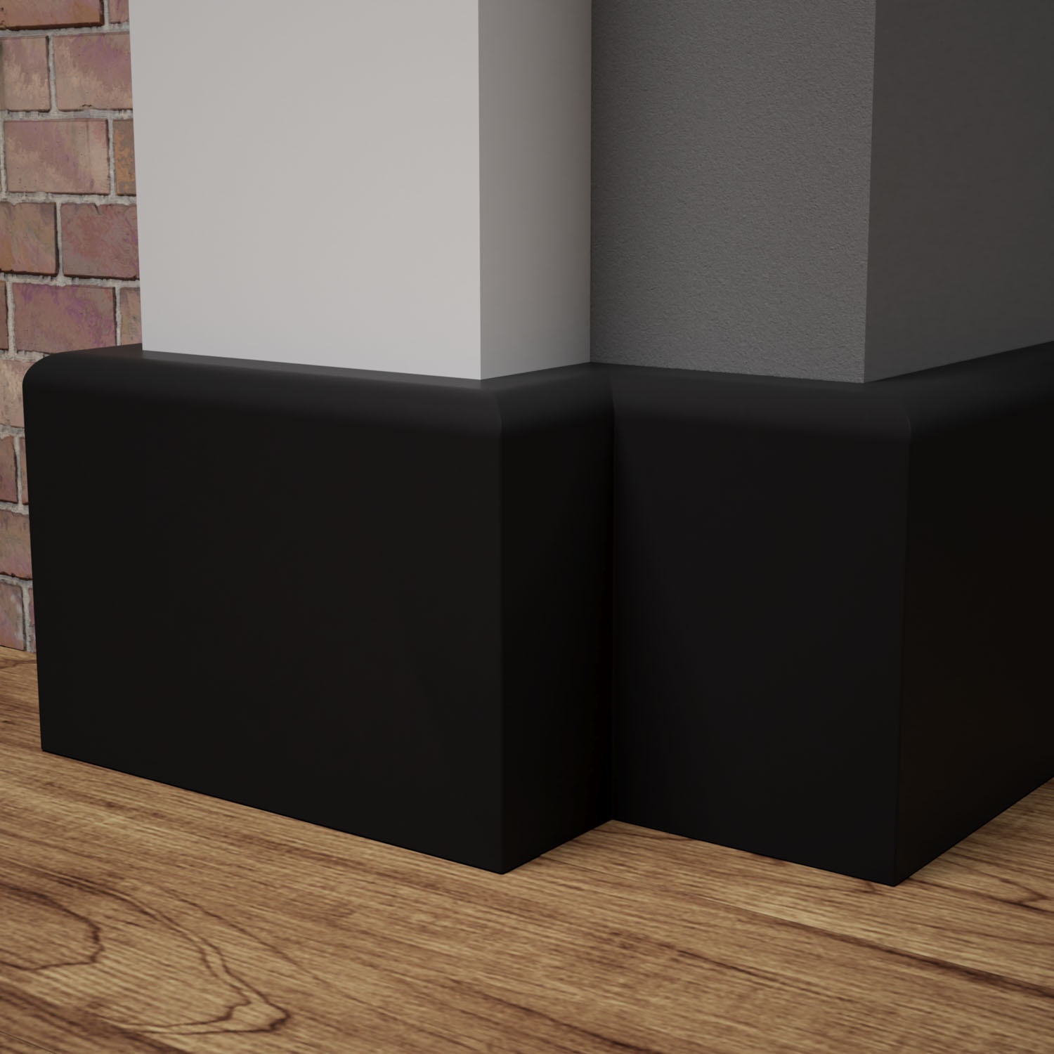 Listwa przypodłogowa MDF lakierowana czarna RAL 9005 - FOGE LB1 - 8cm