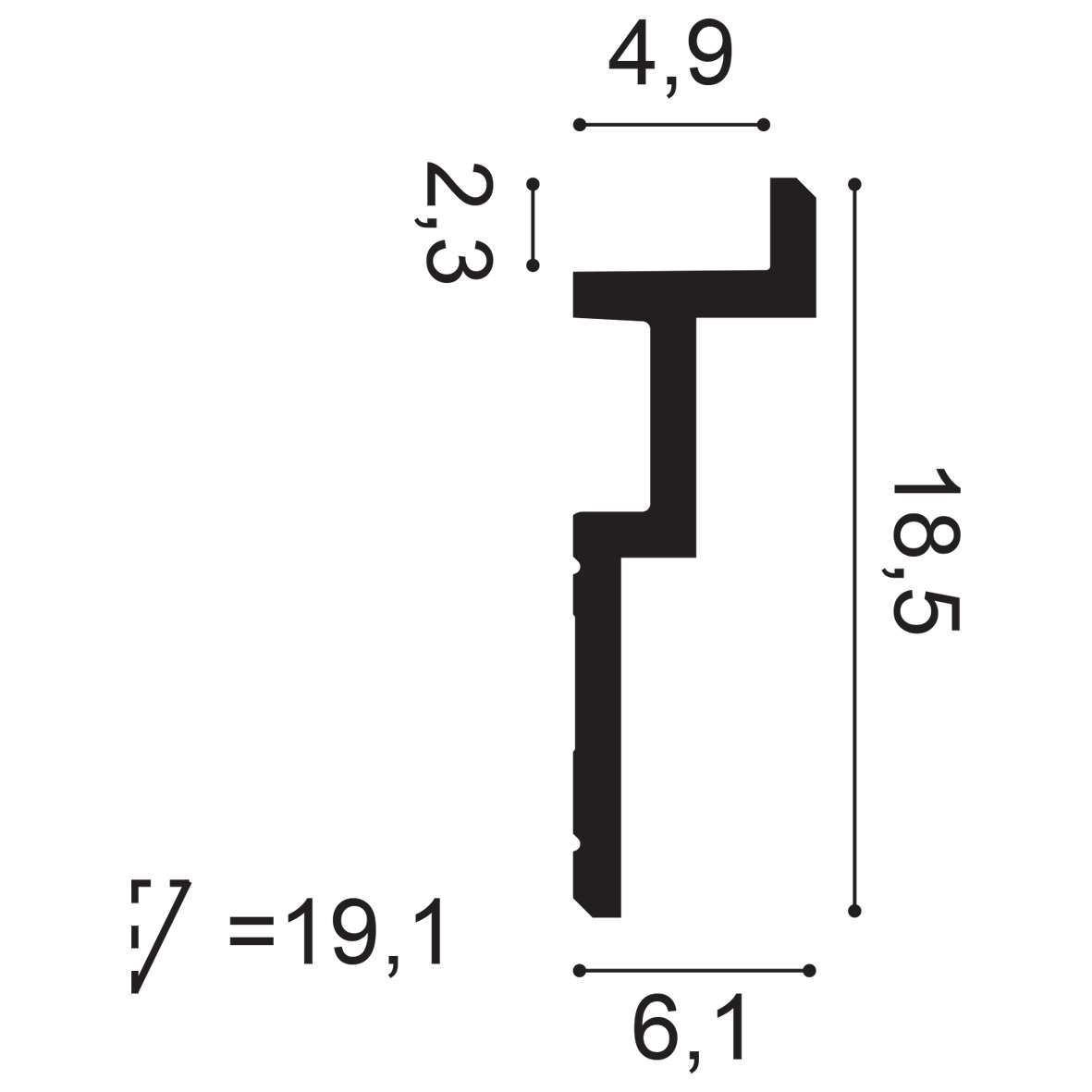 Listwa przysufitowa - Orac Decor C396