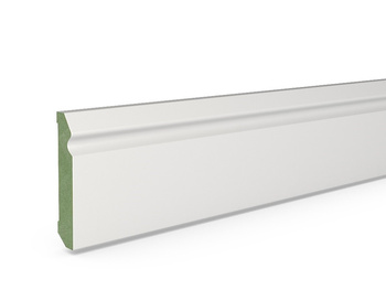Listwa przypodłogowa MDF wilgocioodporny PLUS F2 (244 cm x 8 cm x 1,6 cm) biała półmat