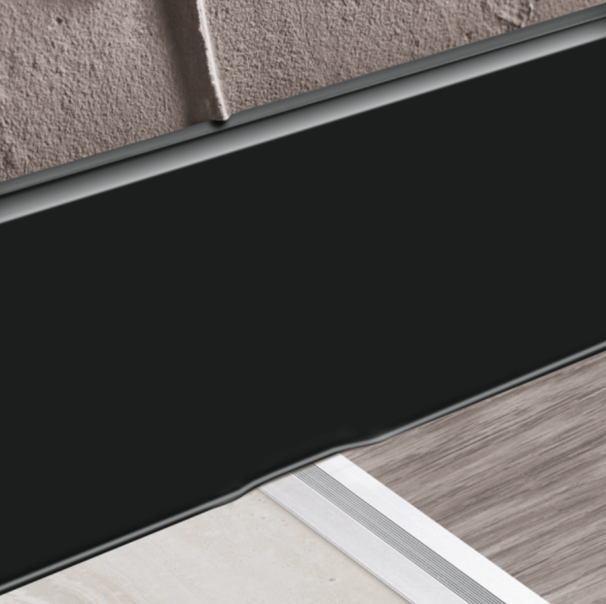 Listwa przypodłogowa PVC MASTERLINE 80 Czarny RAL 9005 Mat