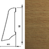 Drewniana listwa przypodłogowa lakierowana 58/20  (240 cm x 5,8 cm x 2 cm) Buk Jasny