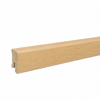 Próbka 20 cm - Listwa przypodłogowa drewniana 40x15 mm - dąb europejski lakierowany