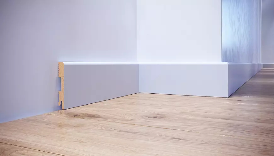 Listwa przypodłogowa MDF lakierowana biała FOGE LB1 - 10cm