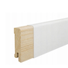 Drewniana listwa przypodłogowa świerkowa biała, powłoka Polyblend - 6cm