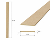 Listwa boazeryjna ELEGANT, boazeria ścienna MDF, do malowania, 207x10 cm