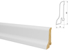 Drewniana listwa przypodłogowa świerkowa Premium biała, powłoka Polyblend, Pedross 6019 - 6cm
