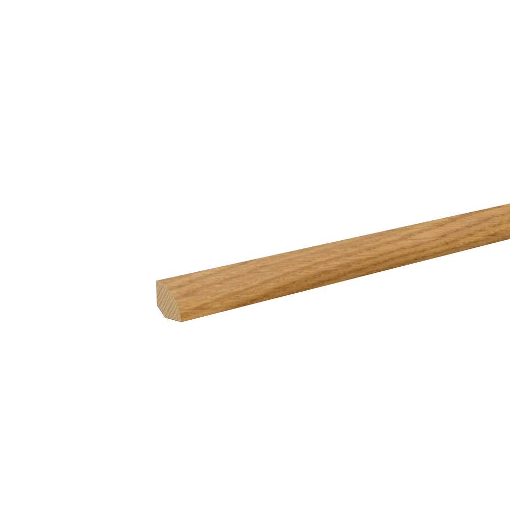 Ćwierćwałek drewniany wypukły 14x14 mm - dąb europejski lakierowany