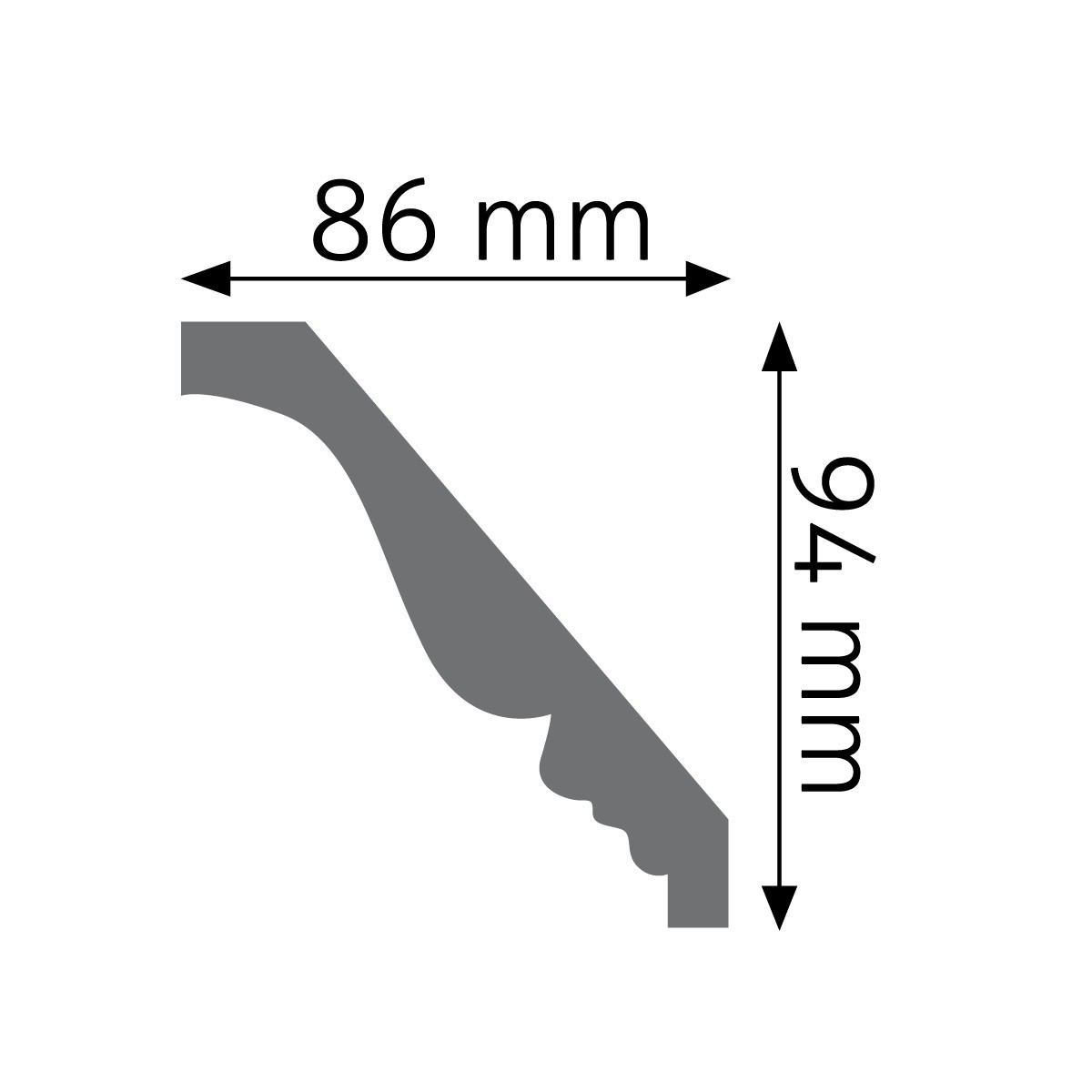 Listwa gzymsowa zdobiona elastyczna Creativa LGZ-09F