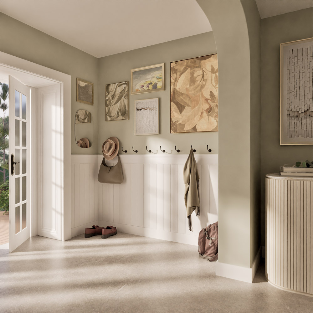 Lakierowana boazeria angielska PRIME-2, zestaw listew boazeryjnych MDF - wymiary 200 x 127 cm