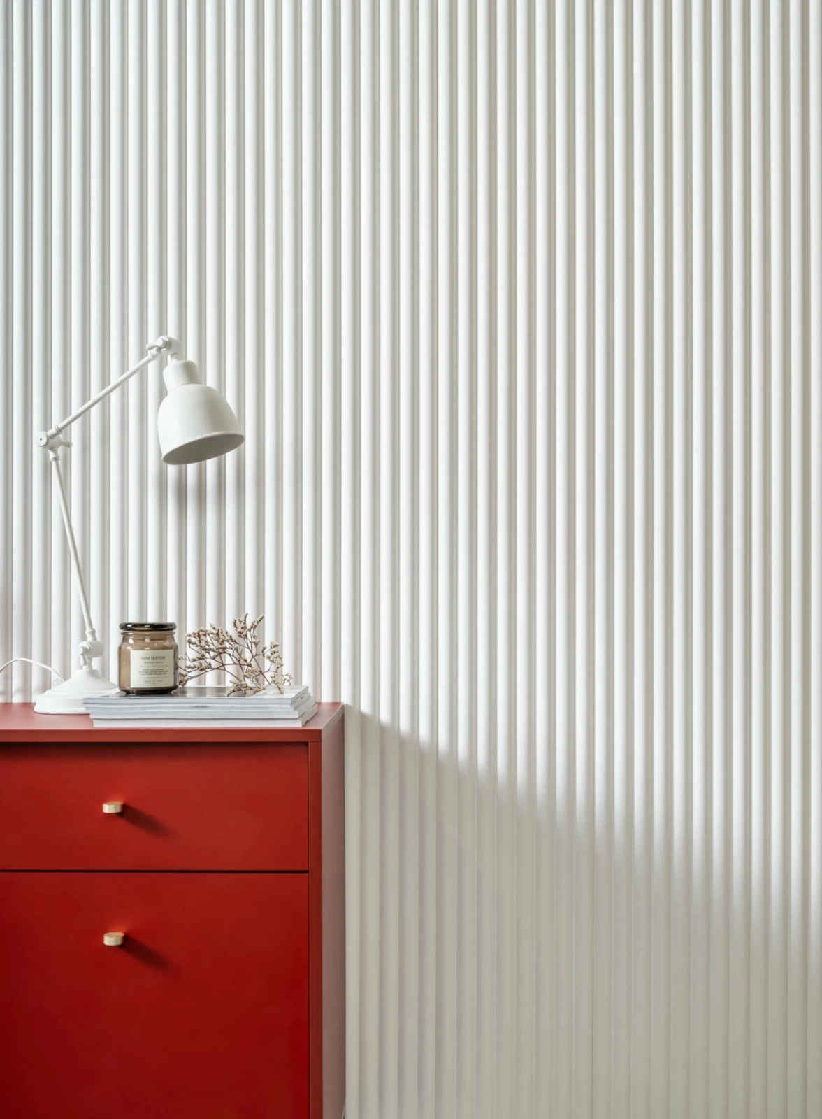 Panel ścienny WP001 Duna biały wym. 270 x 1.32 x 24.7 cm, z PolyForce