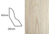 Listwa przypodłogowa dąb fornirowana nielakierowana LP50 (200 cm x 4 cm x 2,8 cm)