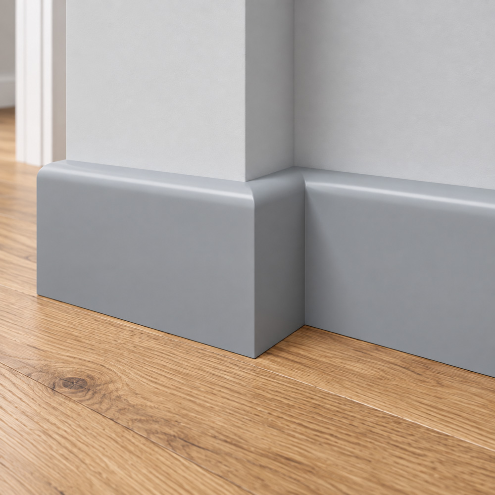 Listwa przypodłogowa MDF lakierowana UV, szara RAL7042 - FOGE LB1 8cm