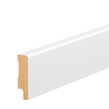 PRÓBKA 20 CM - Listwa przypodłogowa MDF lakierowana biała TRIO 5cm