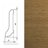 Drewniana listwa przypodłogowa lakierowana 60/22  (240 cm x 6 cm x 2,1 cm) Buk Jasny