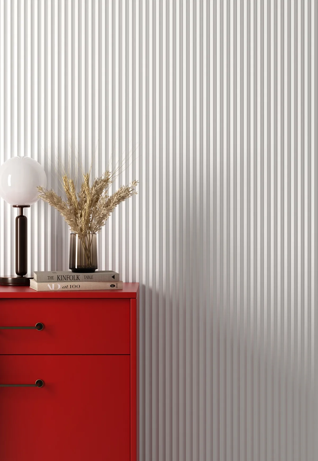 Panel lamelowy WP003TP Vivid biały RAL 9003 wym. 200 x 1.6 x 24.7 cm, z PolyForce