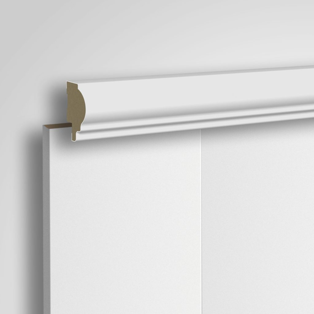 PRÓBKA 20 CM - Listwa wieńcząca do boazerii ściennej MDF - LUMO - Biala Premium