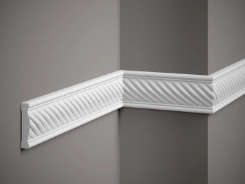 Listwa ścienna MDC239 biała wym. 200 x 1.5 x 7.5 cm, z ProFoam