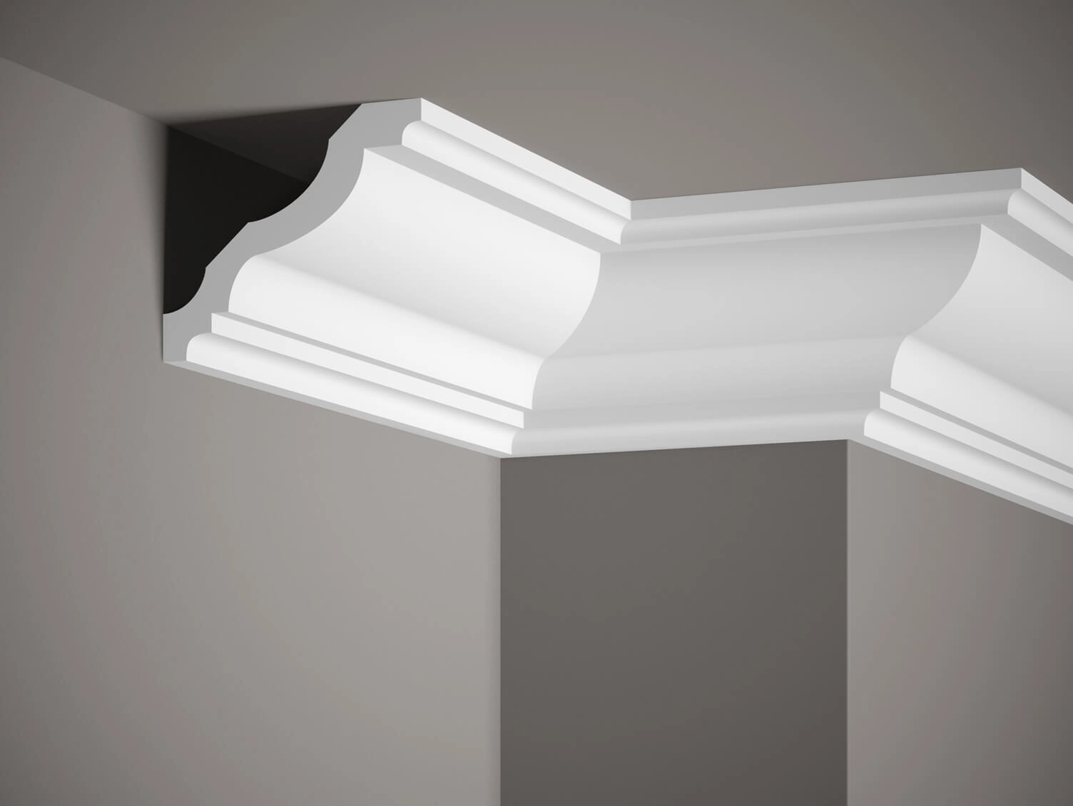 Listwa przysufitowa biała MDB158 wym. 200 x 12.5 x 10.5 cm, z ProFoam