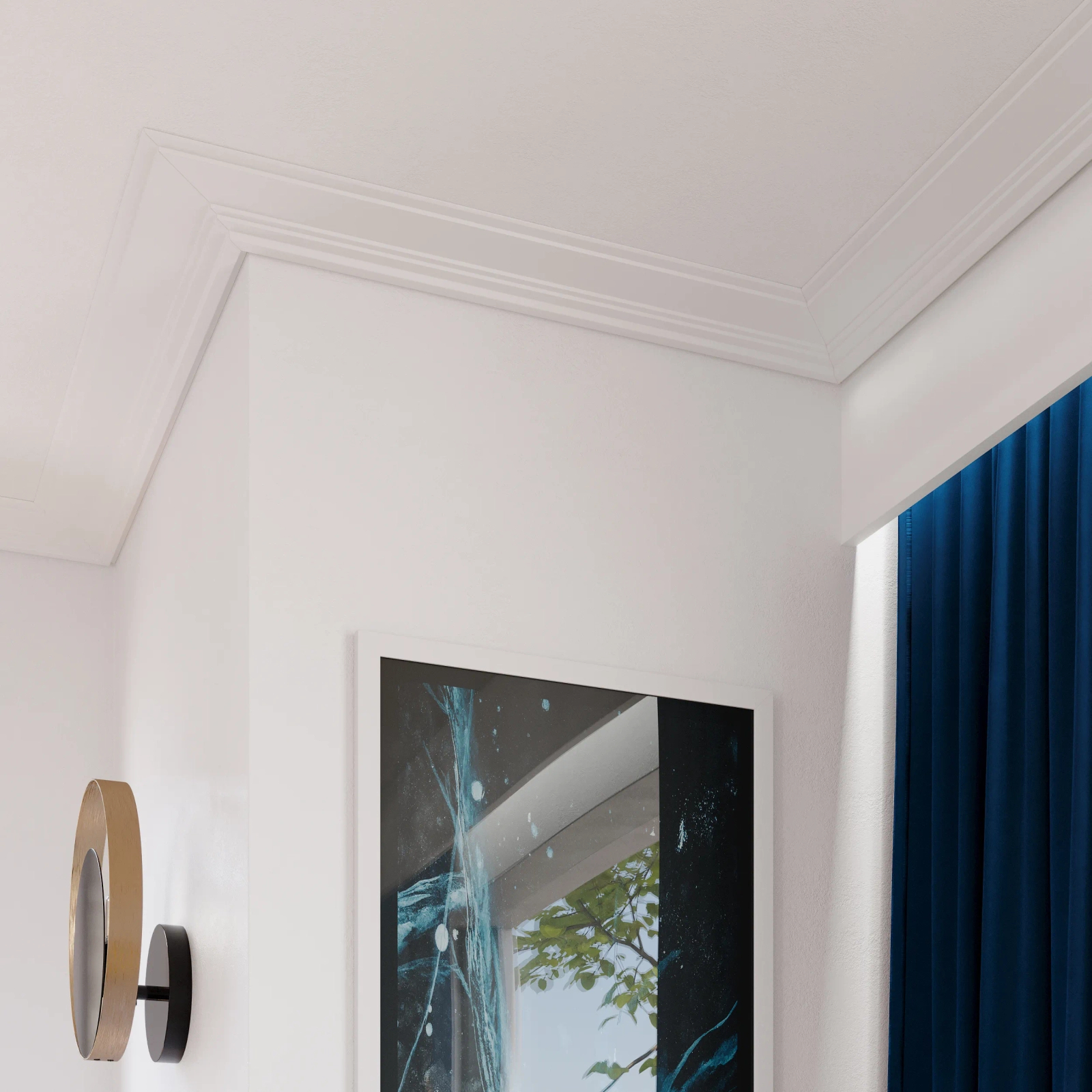 Listwa przysufitowa styropianowa biała MDB163 wym. 200 x 16 x 3.2 cm, z ProFoam