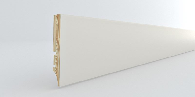 Listwa przypodłogowa drewniana lakierowana PW7C P7C27362A (220 cm x 7 cm x 1,6 cm) iglaste białe