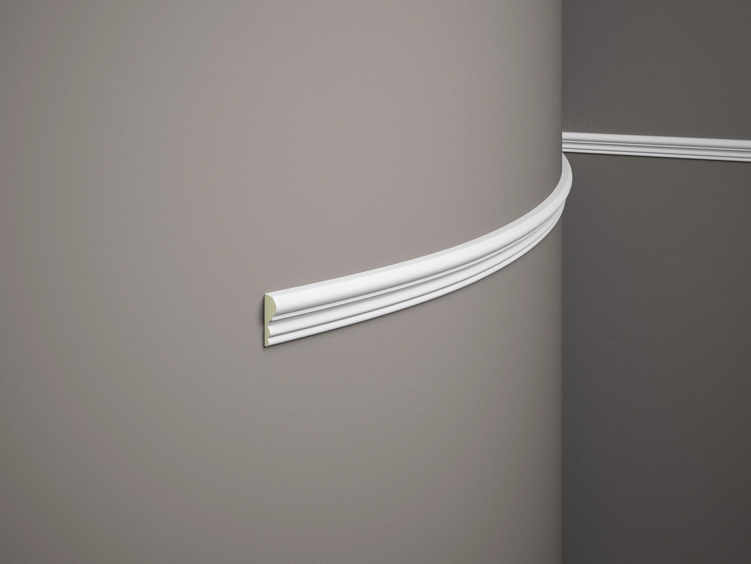 Listwa ścienna MD325F biała wym. 200 x 1.5 x 4.1 cm, z flexu