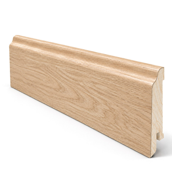 Listwa przypodłogowa drewniana 80x15 mm - dąb europejski lakierowany