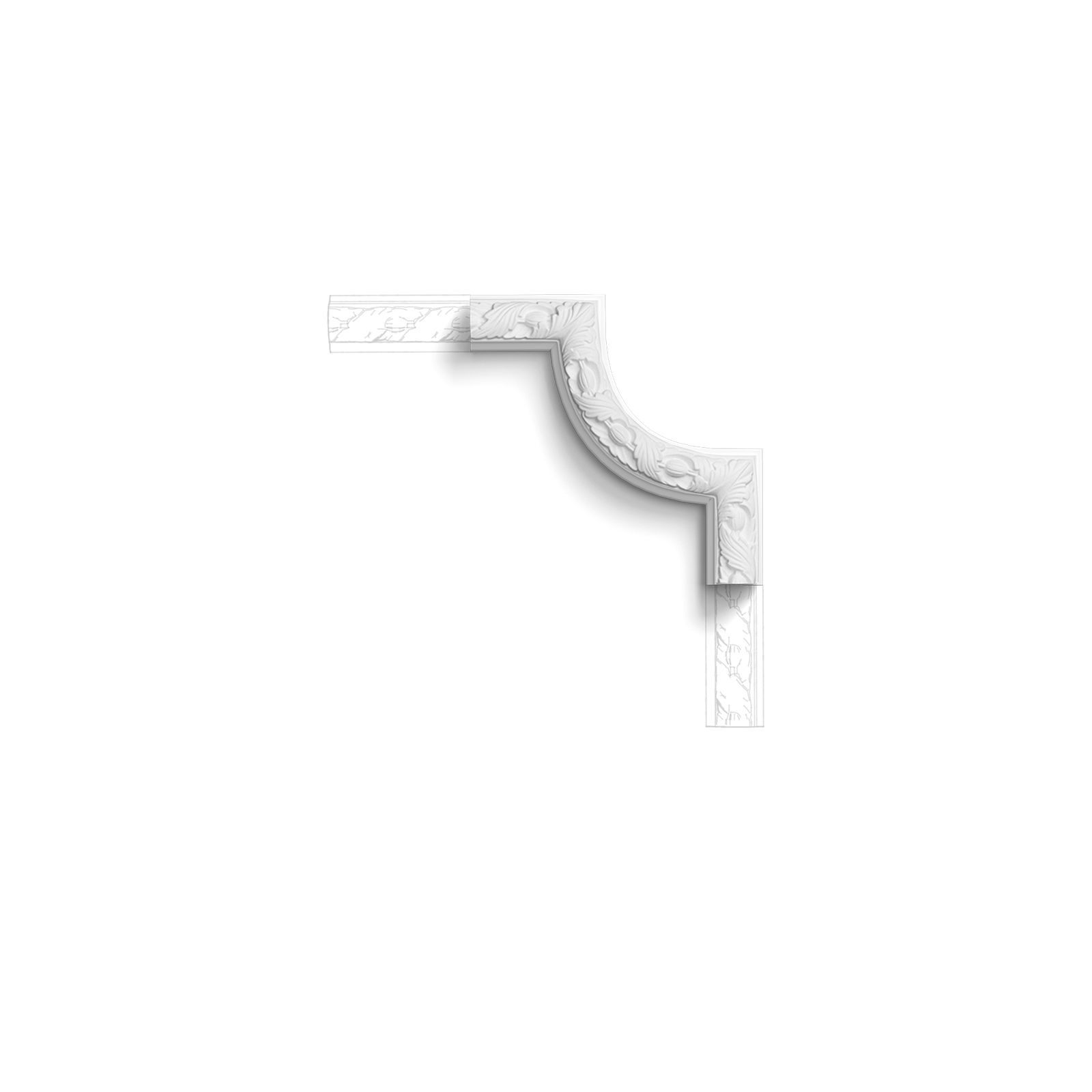 Narożnik listwy ściennej Orac Decor P101A