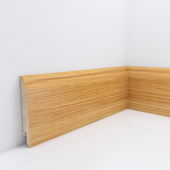 Listwa przypodłogowa drewniana 80x15 mm - dąb europejski lakierowany