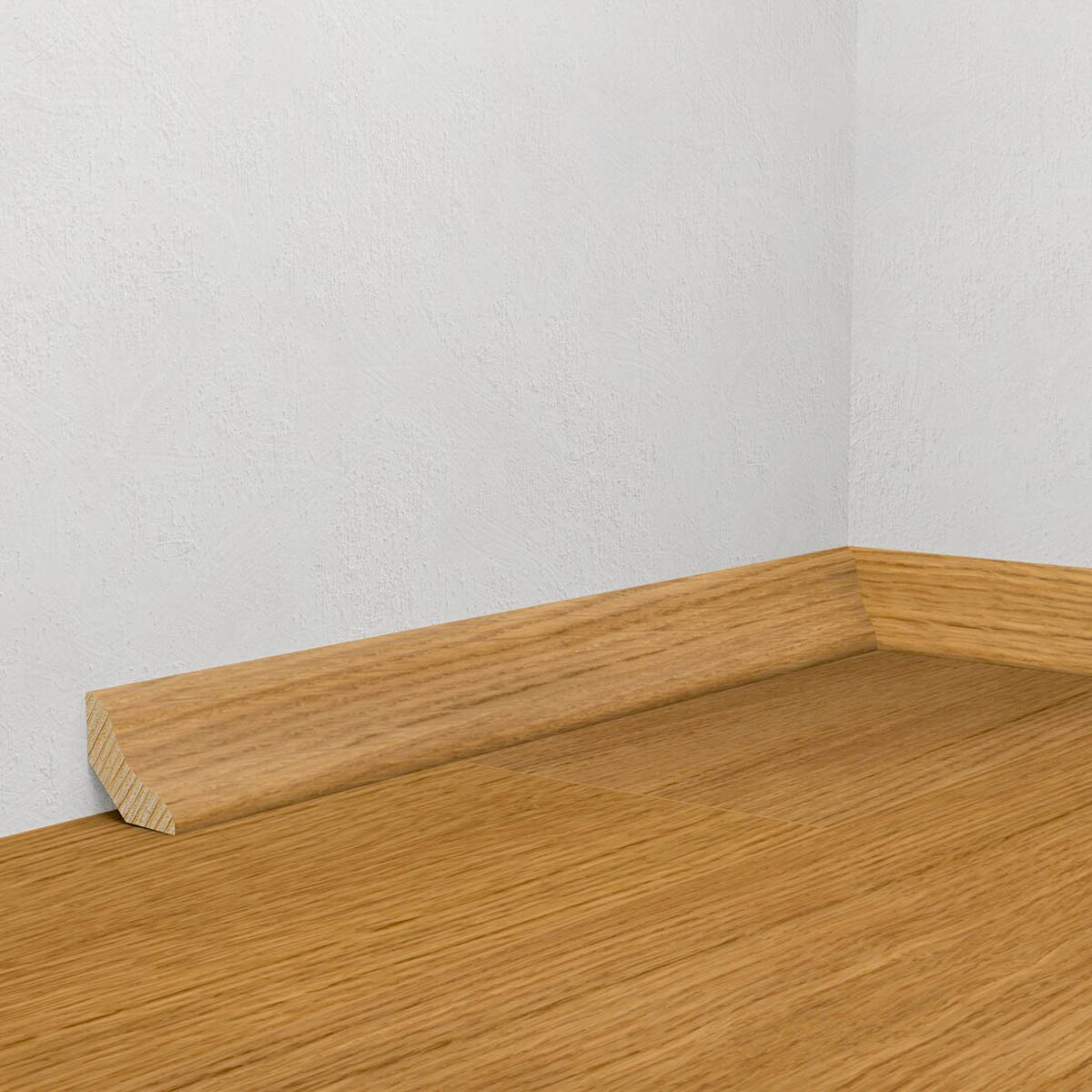 Ćwierćwałek drewniany wklęsły 26x26 mm - dąb europejski lakierowany